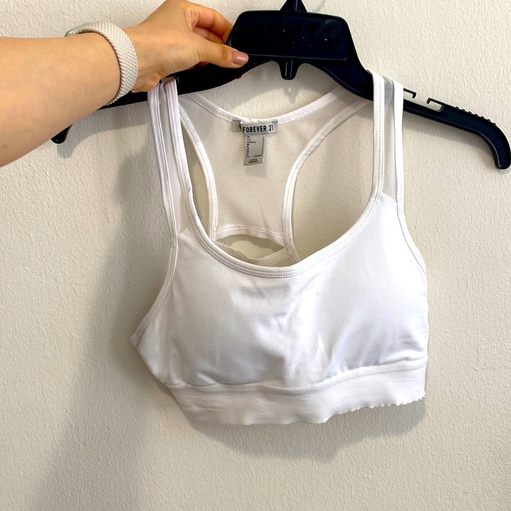Activewear Sport bra top white small
